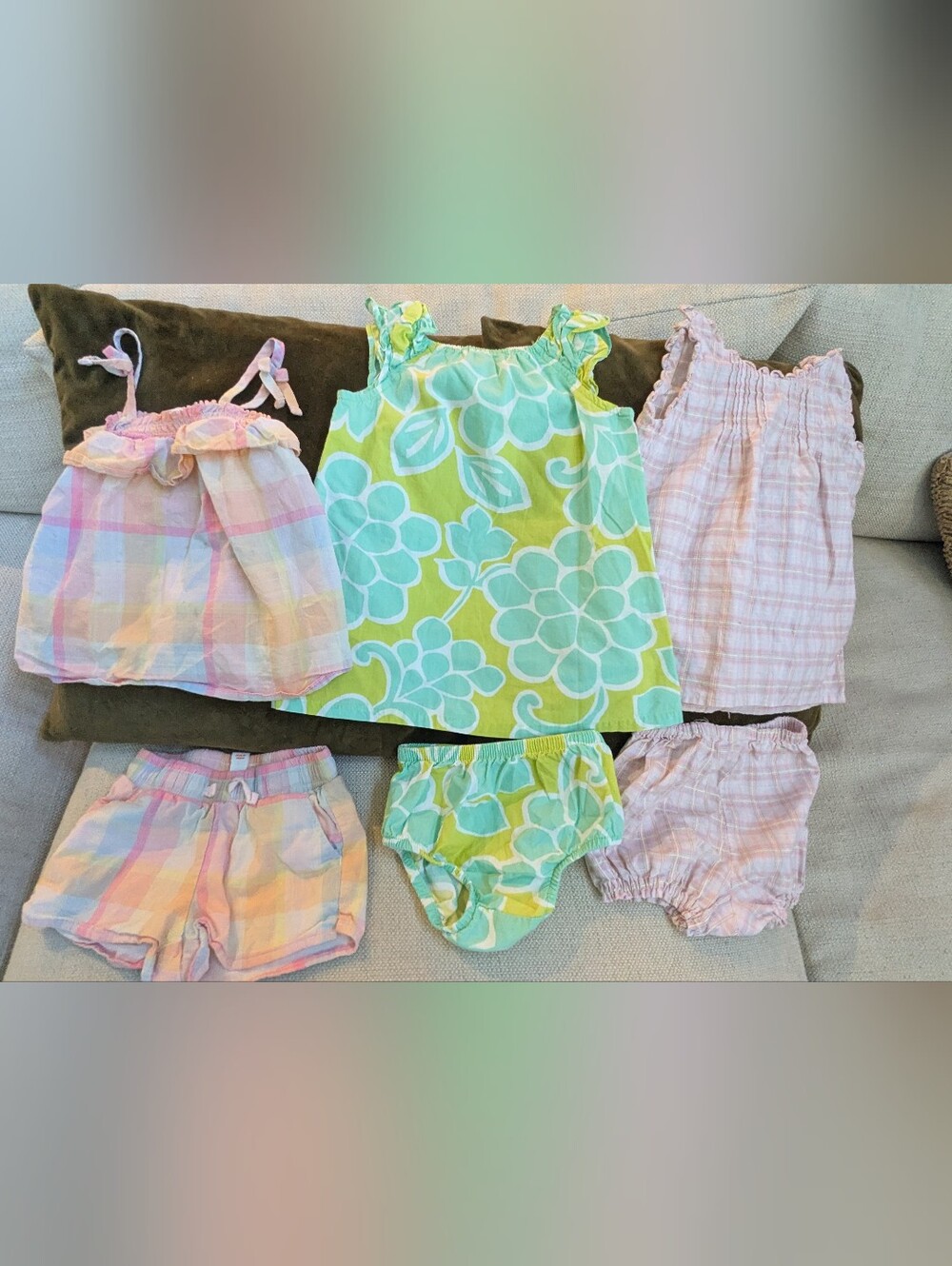 3 Girls 12-24m Tank Top& Bloomers Sets-